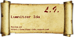 Lumnitzer Ida névjegykártya